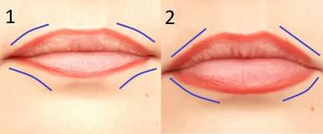 Dudaklar sorunu yaş: dudak makyajıyla görsel olarak düzeltin uyum öğrenmek