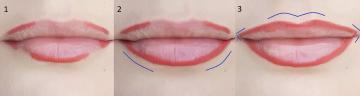 Görsel dudaklar makyaj 50-55 yaşları arasındaki büyütmek için: adım fotoğraf modeline adım eşlik 30+