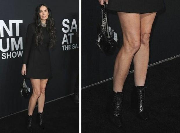 Demi Moore bir fotoğraf üzerinde. Eğer bacaklarını kötü görünüyor düşünüyor musunuz? Ben - hayır!