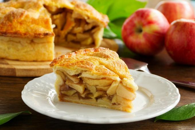 Amerikan elmalı turta. Dışarıda, içeride, hamur gevrek - elma. Fotoğraflar - Yandex. resimler