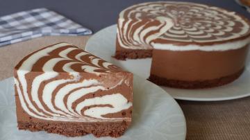 Pişirme Zebra kek. vanilya ve çikolatalı kek için adım tarifi tarafından Basit ve hızlı adım