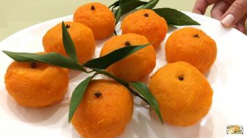 Yılbaşı masaya "Mandarins" Orijinal aperatif